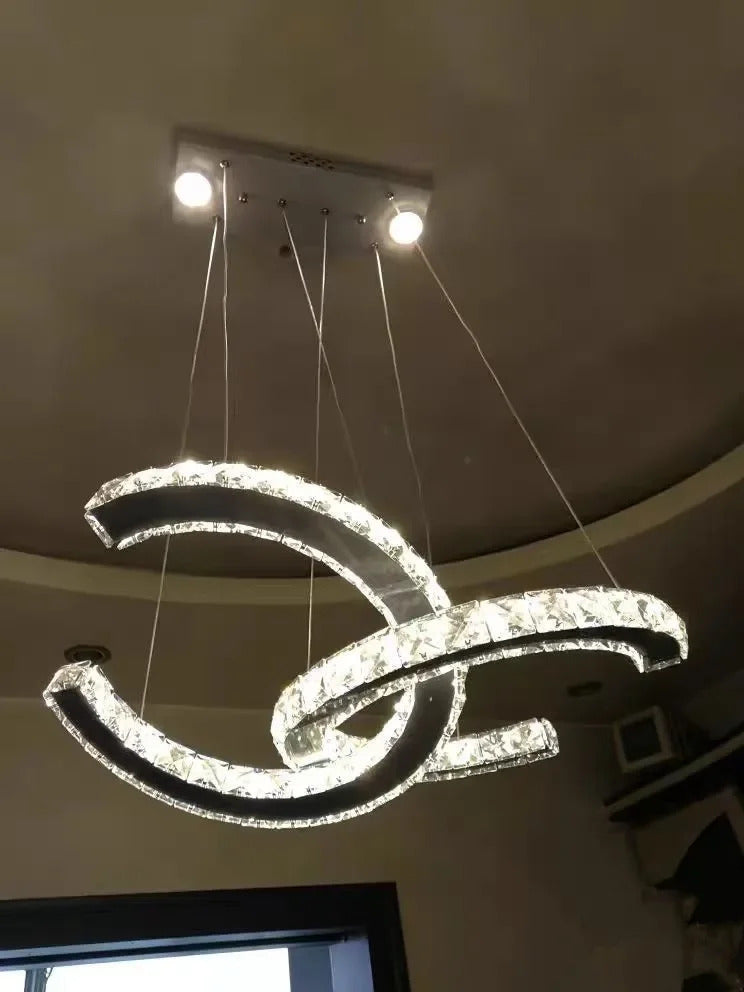 Modern Crystal Chandelier Simple Dining Room Chandelier Home Decoration hanging light fixtures