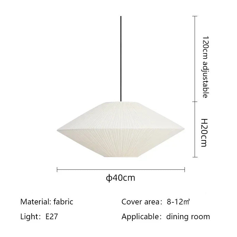 Brera Pendant Lamp Japanese Fabric Pendant Lamp Creative Dining Room B&B Ceiling Chandelier