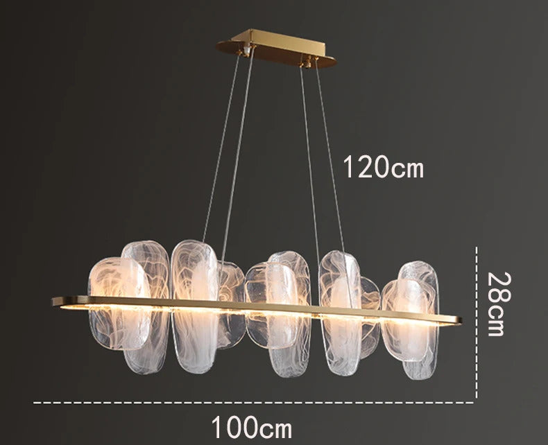 Modern Luxury crystals Ring Chandelier Italian designer glass golden pendant light