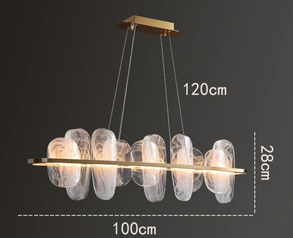 Modern Luxury crystals Ring Chandelier Italian designer glass golden pendant light