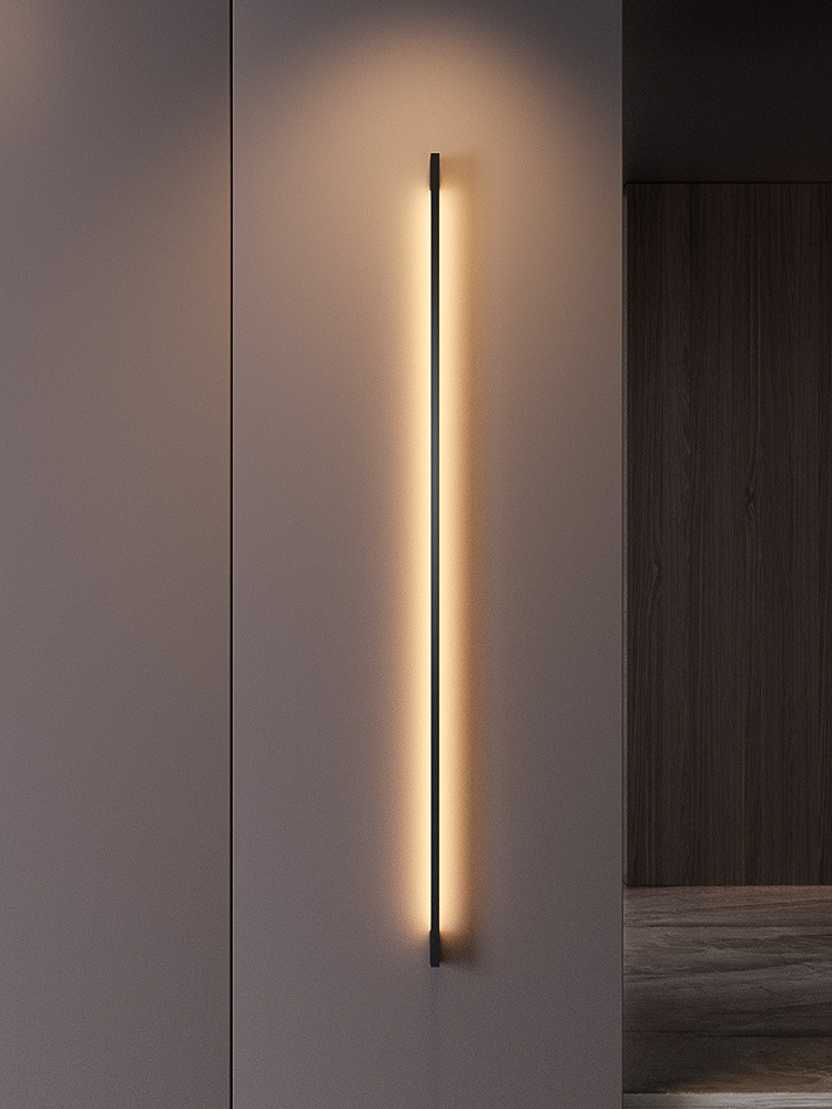 Modern Black Long Strip Wall Lamp Outdoor waterproof Corridor staircase wall light