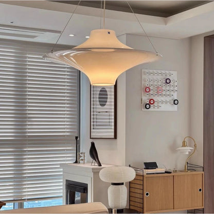 Modern Cream UFO Pendant Lights Nordic Design Dining Table Hanging Chandelier
