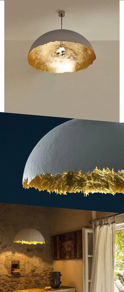 PostKrisi Pendant light Nordic eggshell Round Gold Foil Pendant lamp