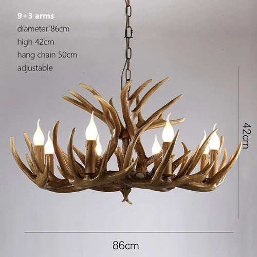 Rustic chandelier industrial wind lamps restaurant Internet cafe decoration antler lamp