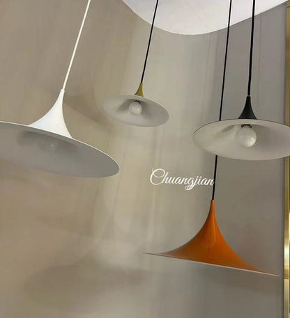 Modern French Designer LED Pendant Light for Dining Table Study Lamp Nordic Danish Restaurant Bar Counter Simple Decor Lighting