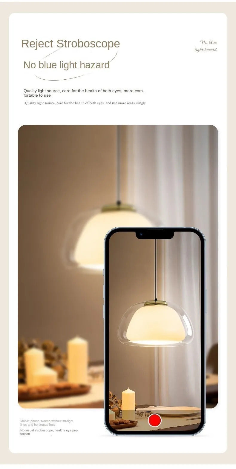 Danish Jelly Pendant lamp Bedroom bedside lamp
