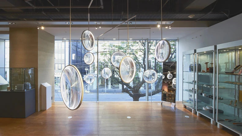 Yuji Okitsu Chandelier LED Round clear glass light replica designer furniture lighting lamp