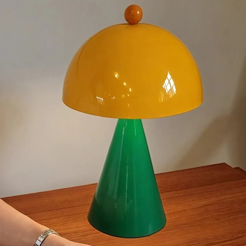 Memphis Mushroom Iron Art LED Table Lamps with Touch Switch USB Charging Desk Lights Living Room Bedroom Office Restaurant Study