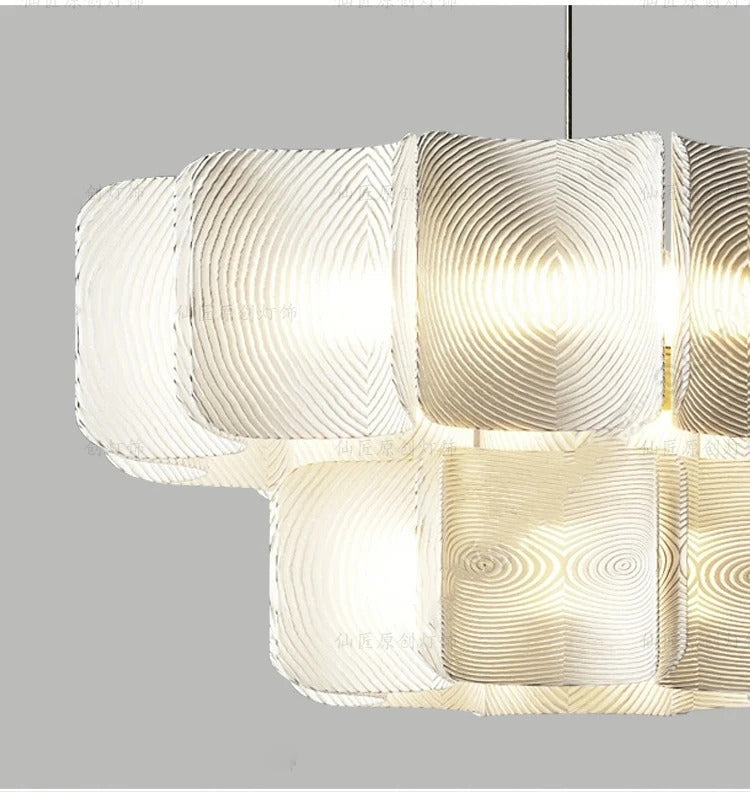 Creative Living Room Large Chandelier Minimalist Wabi Sabi LED Chandelier