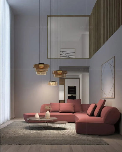 Nordic LED Glass Chandelier for Restaurant Bedroom Dining Room Table Glass Pendant Lights  Home Decoration