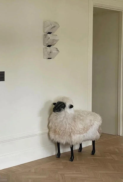 Modern Texture White Marble outdoor wall lamp corridor entry hall hotel bedside night lamp