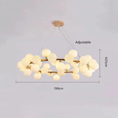 Nordic Round chandelier Glass Ball Chandeliers Living room ring scandinavian lamp fixtures