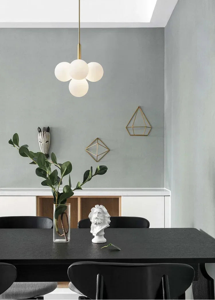 Nordic Luxury Glass Chandelier LED Pendant Lights Ceiling Suspension Hanging Lamp Fixture for Living Room Bedroom