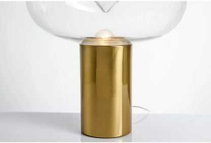 Modern Simple Bedside Table Lamp Nordic Light Luxury Radar Design Model Living Room Bedroom Bedside Light Glass Decorative LED