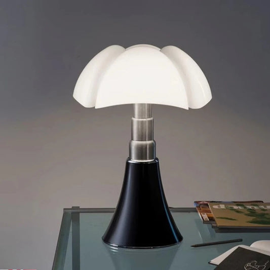 Italy Designer Wrought Iron LED Table Lamps White Petal Glass Lampshade Bauhaus Living Room Bedroom Restaurant Office Desk Light