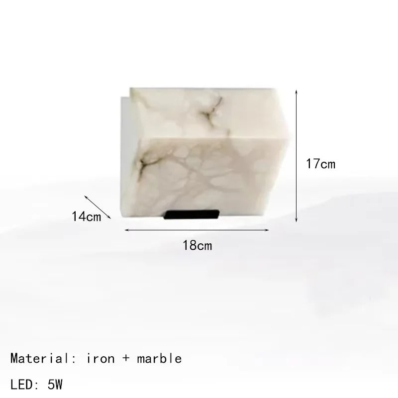 Modern Texture White Marble outdoor wall lamp corridor entry hall hotel bedside night lamp