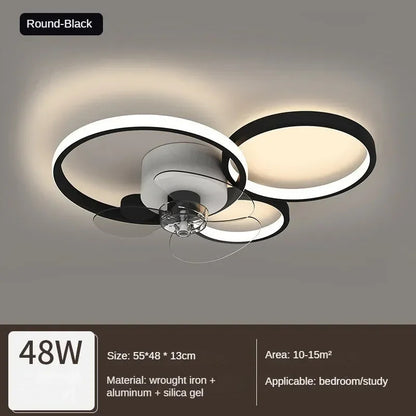 Nordic Ceiling Fan Lamp Home Living Room Modern Minimalist Restaurant Ceiling Lamp