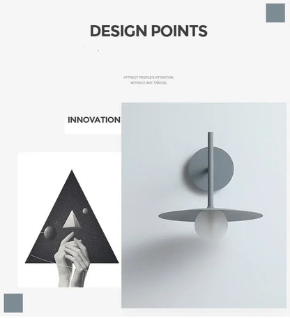 Nordic wall light living room Modern Minimalist Creative mirror wall Wall Lamp