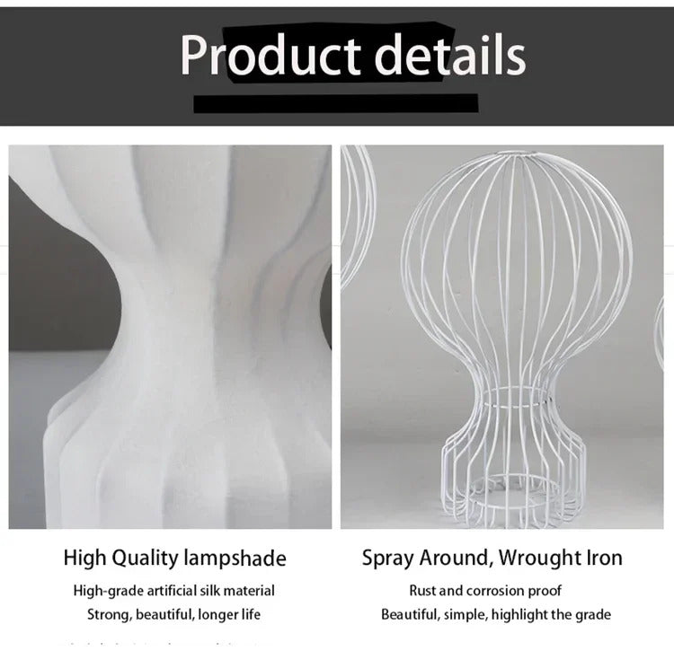 LED Silk Table Lamp Designer Cocoon Style Art Desk Light Bedroom Living Room Bedside Study Hotel Sofa Bar Home Decor Lighting