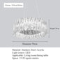 Accordéon Suspension pendant light LED pleated acrylic chandelier