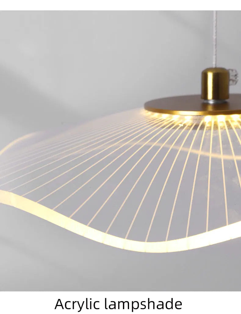 Nordic chandelier Leaf lotus chandelier of petals restaurant creative living room