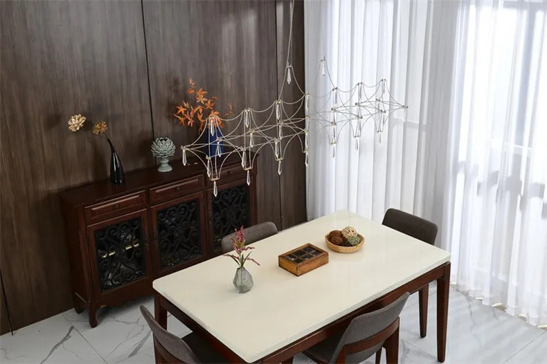 Modern Restaurant Strip Chandelier Luxury Lobby Front Desk Hanging Lamp