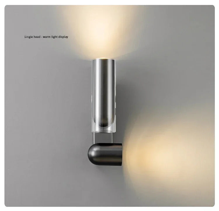 Bauhaus Italian wall lamp Modern minimalist Adjustable angle bedside night light