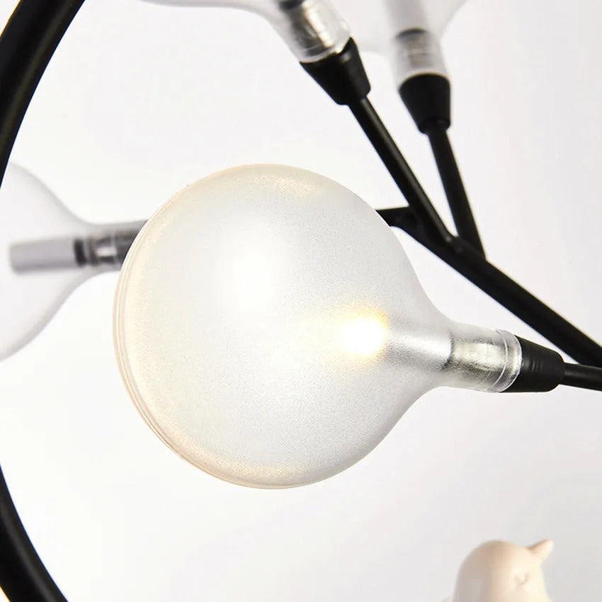 Hand-made wood pendant lamp home decoration E27 cage pendant light