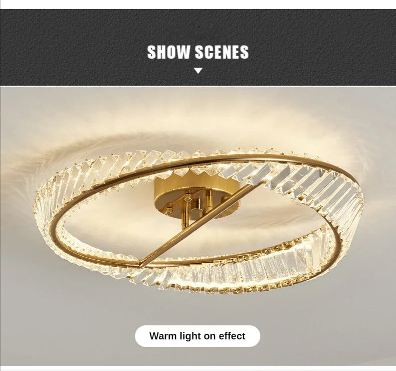 Luxury Crystal Ceiling Lamp Living Room Bedroom Lamp