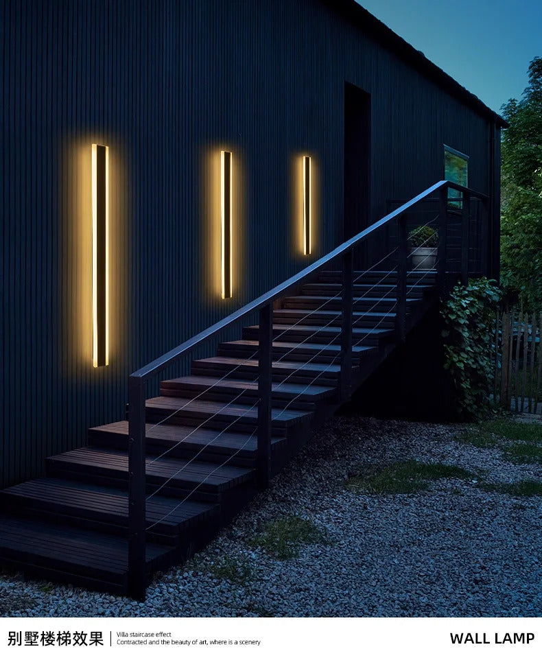 Outdoor Wall Lamps Waterproof Line Minimalist wall Lights Long Strip IP65 Wall Lights