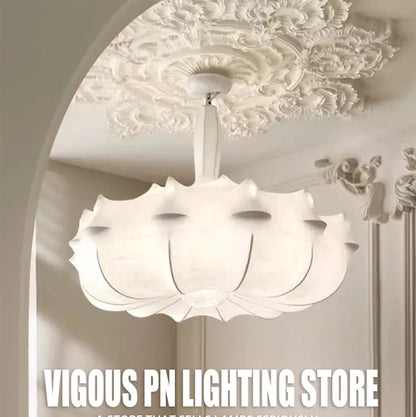 Modern Japanese Wabi Sabi Silk Pendant Lamp Living Dining Room Bedroom Ceiling Chandelier