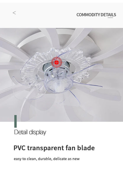 Modern Ceiling Fans with Lights, Fan Lamp Petal Ceiling Fan for Bedroom/Living Room