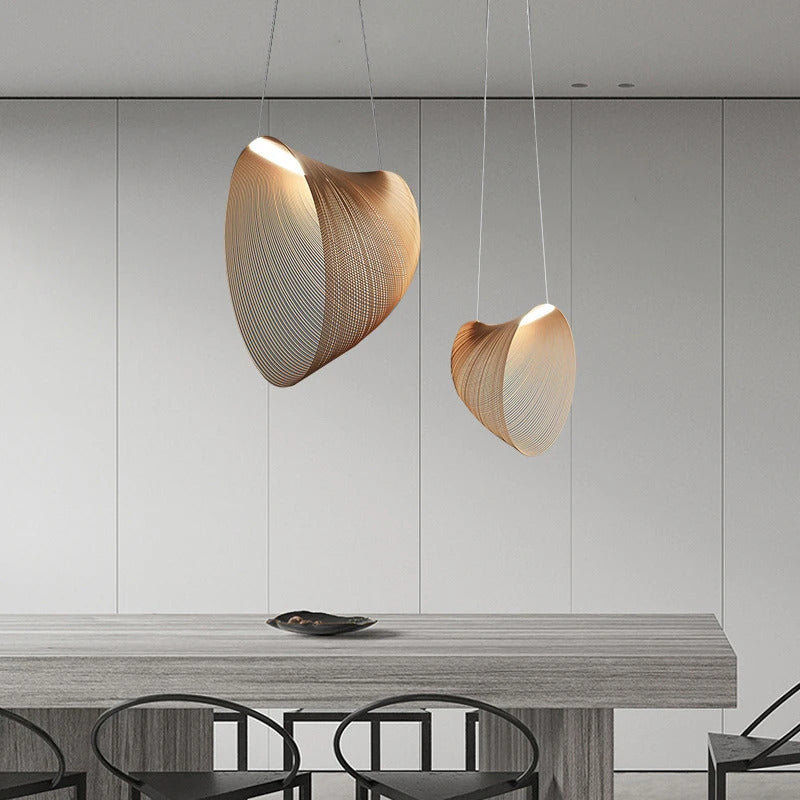 Nordic Modern Wooden Chandelier Minimalist Design Personality Pendant Lights Living Dining Room Coffee Shop Bedroom Decor Lamp