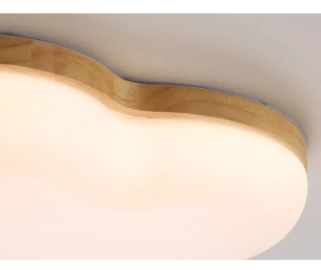 Modern Cloud Ceiling Light cute wooden cartoon Children's bedroom lighting