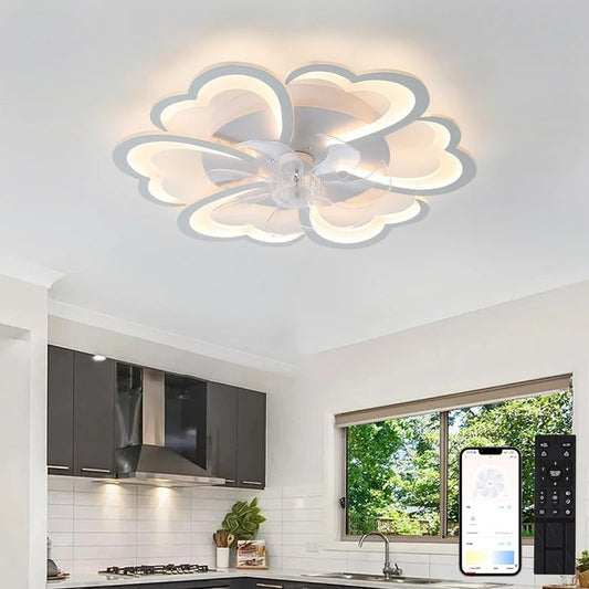 Living Room Ceiling Electric Fan Nordic Art Ceiling Fan Lamps
