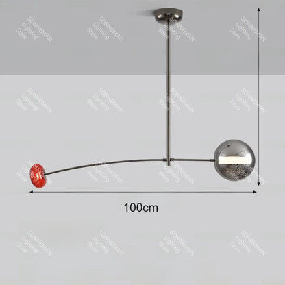 Nordic Art Magic Bean Pendant Lamp Modern Glass Chandelier