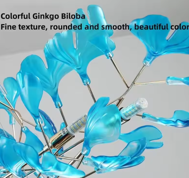 Royal Blue Ginkgo Chandelier