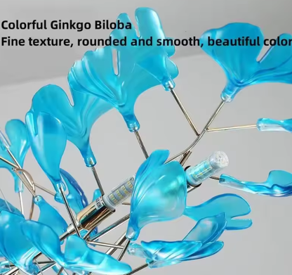 Royal Blue Ginkgo Chandelier