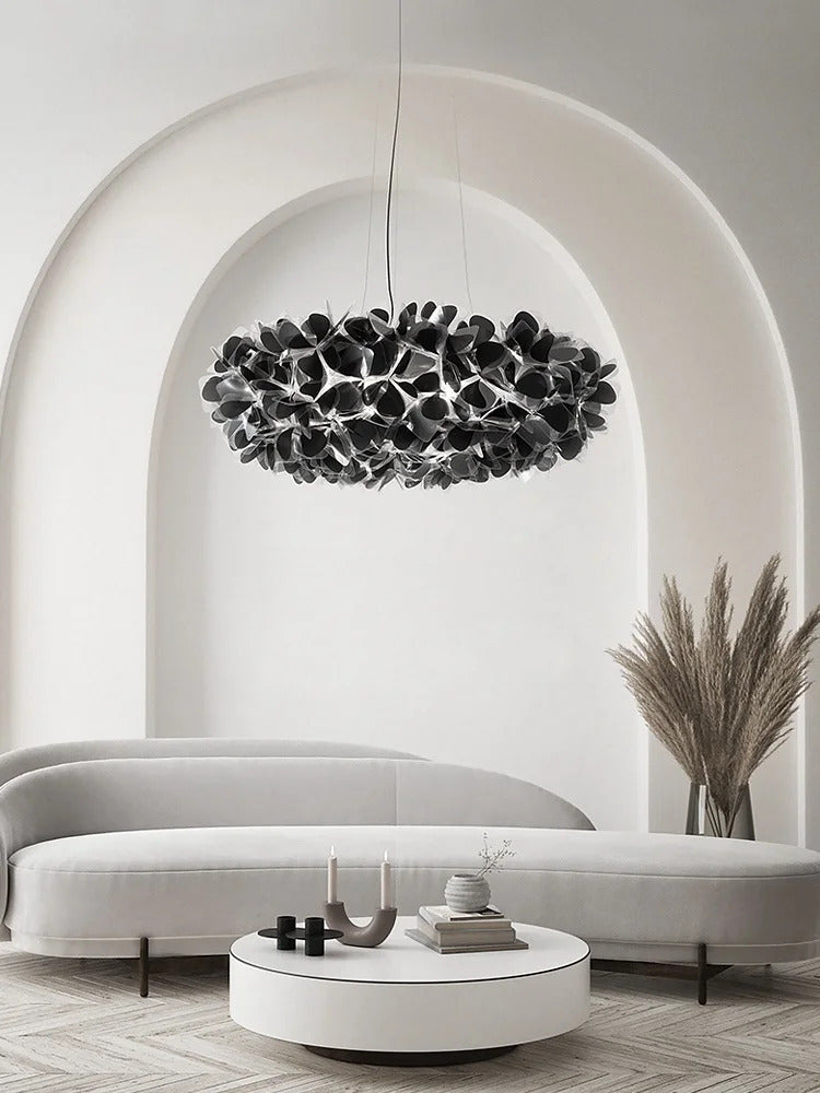 Italian Art Flower Petal Style Pendant light Nordic Clouds Led Chandelier