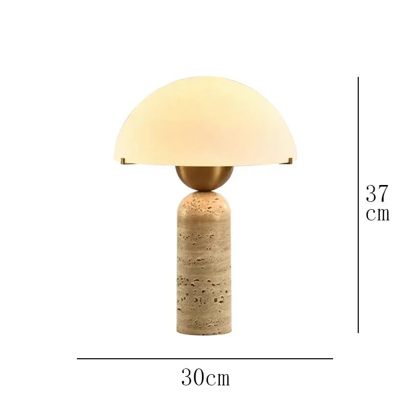 Nordic Table Lamps Natural Yellow Cave Stone Wabi Sabi Style Homestay Decoration Hotel Living Room Study Glass Bedroom Bedside