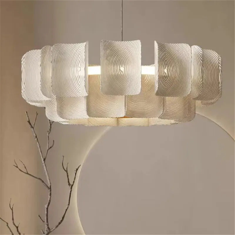 Creative Living Room Large Chandelier Minimalist Wabi Sabi LED Chandelier