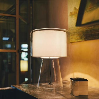 Mercer Glass Led Table Lamp, Postmodern Designer Glass Bedside Table Light, Nordic Bedroom Table Lights For Living Room Sofa