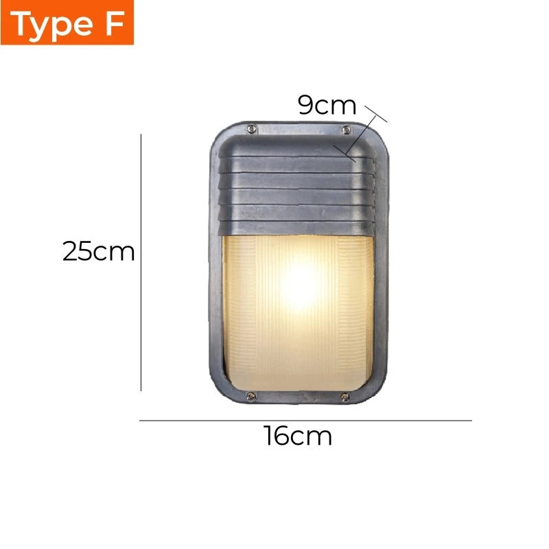 Outdoor Retro LED Wall Lamp E27 Industrial Vintage IP65 Waterproof Ceiling Sconce light