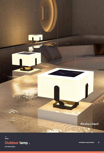 Solar Pillar Lights Villa Outdoor Waterproof  LED Wall Lamp  Gate Garden Lighting