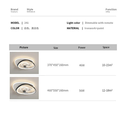 Electric Fan Light Modern LED Ceiling Lamp Living Room Light