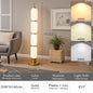 Modern Long Floor Lamp Nordic Minimalist Cream Lampshade Iron Base standing lights