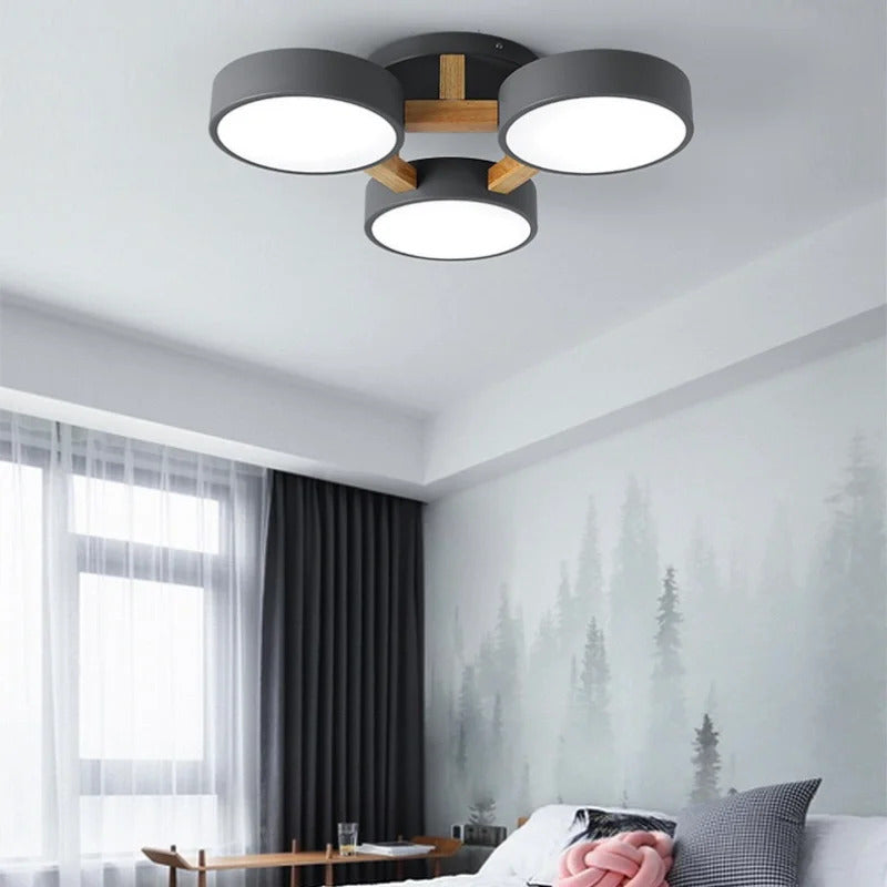 Modern Ceiling Lamp Bedroom Minimalist Wood Home Decor Lighting Fixtures
