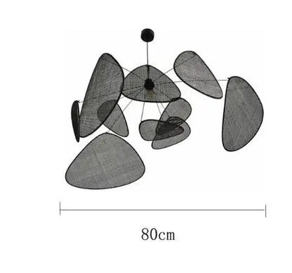 Rattan chandelier Wicker Suspension lamp