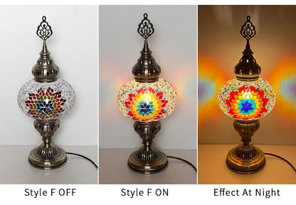 Turkish Mosaic Table Lamp Hand Crafted Decorative Lighting