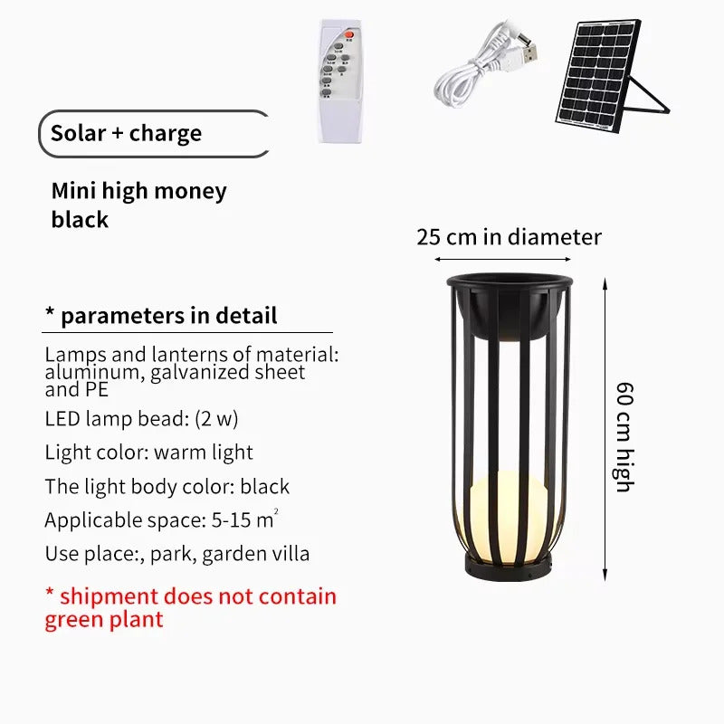 Outdoor Waterproof Lawn Lamps Solar Courtyard Balcony Garden Plant Flowerpot LED lamp